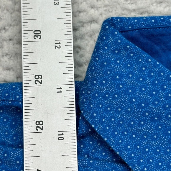 Tiger Woods Golf Polo Shirt Mens Size XL Blue Geometric Short Sleeve Henley - Picture 7 of 10